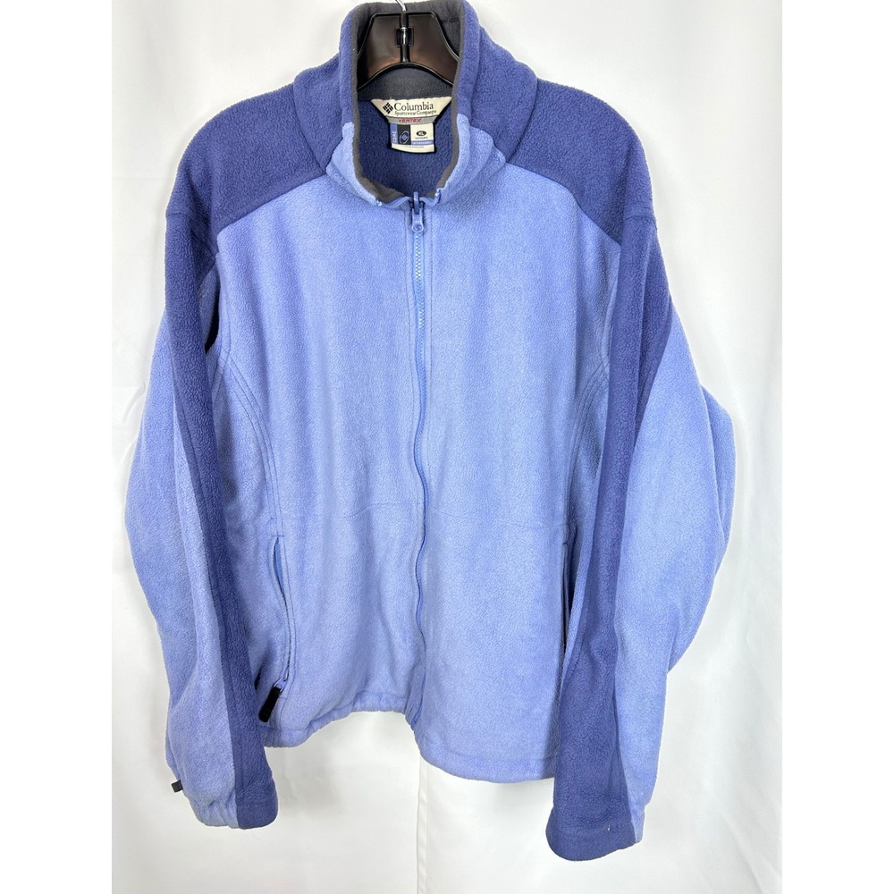 Vintage Columbia Vertex Core Interchange Blue Fleece‎ Full Zip Jacket XL